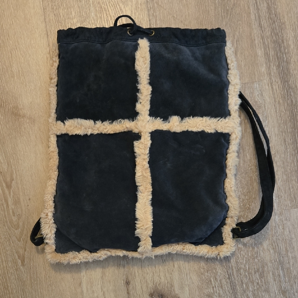 Stylish Blue And Tan Women's Bag